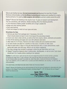 🏷️100% SILICONE STRIPS 1” X 3” CLEAR *PRICE FIRM, NO OFFERS* SILAGEN